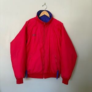 Columbia 90s Vintage Reversible Bomber Jacket Red/Purple